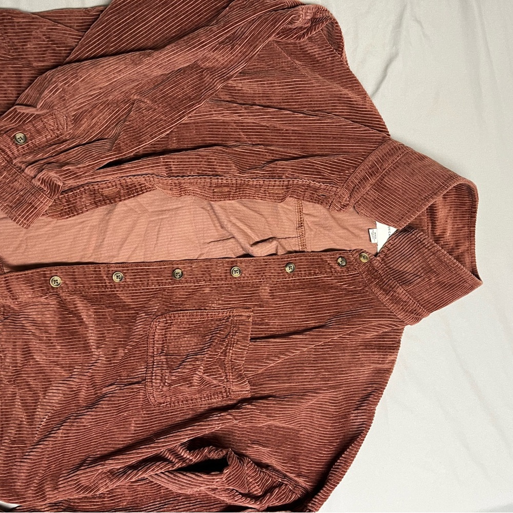 American Eagle Outfitters Women's Corduroy Shirt in Rust